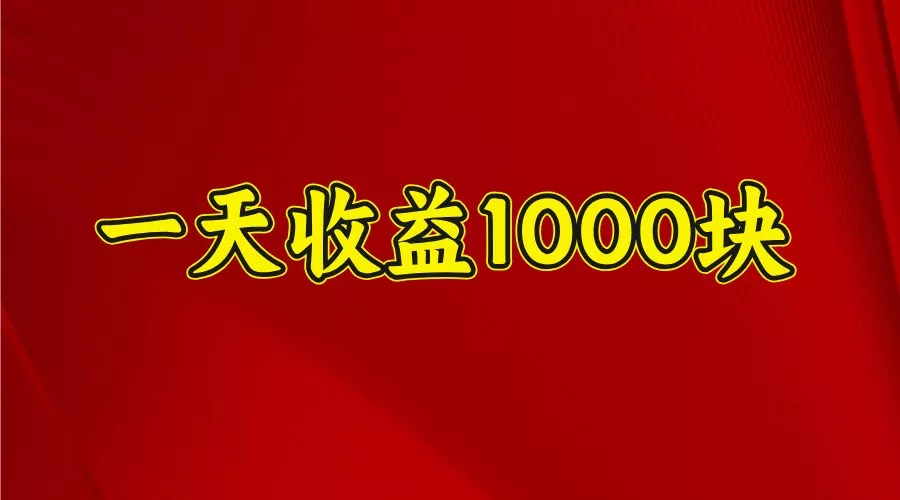 一天收益1000块，2025全网首发-山河网创